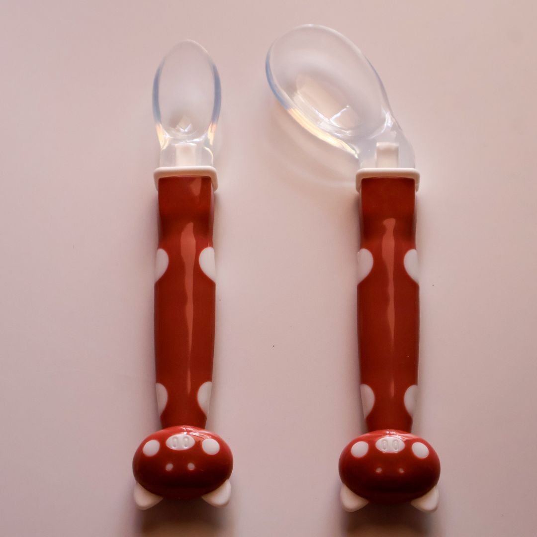 Adore Silicone Baby Spoon | Maroon