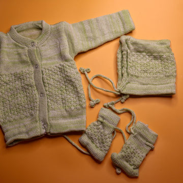 Adore Woollen Set - Mint Green