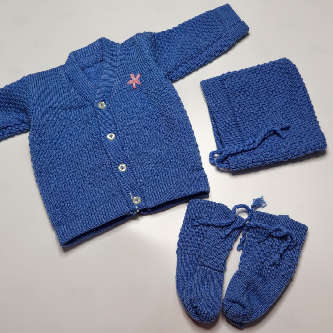 Adore Woollen Set - Royal Blue