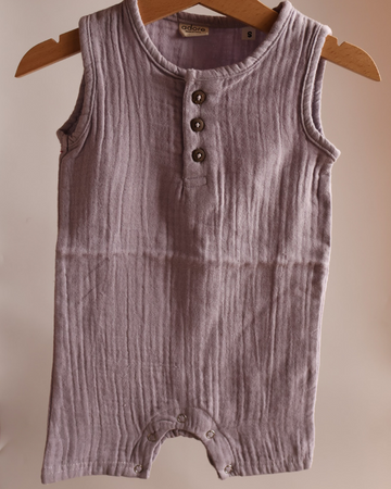 100% Muslin Romper | Lilac