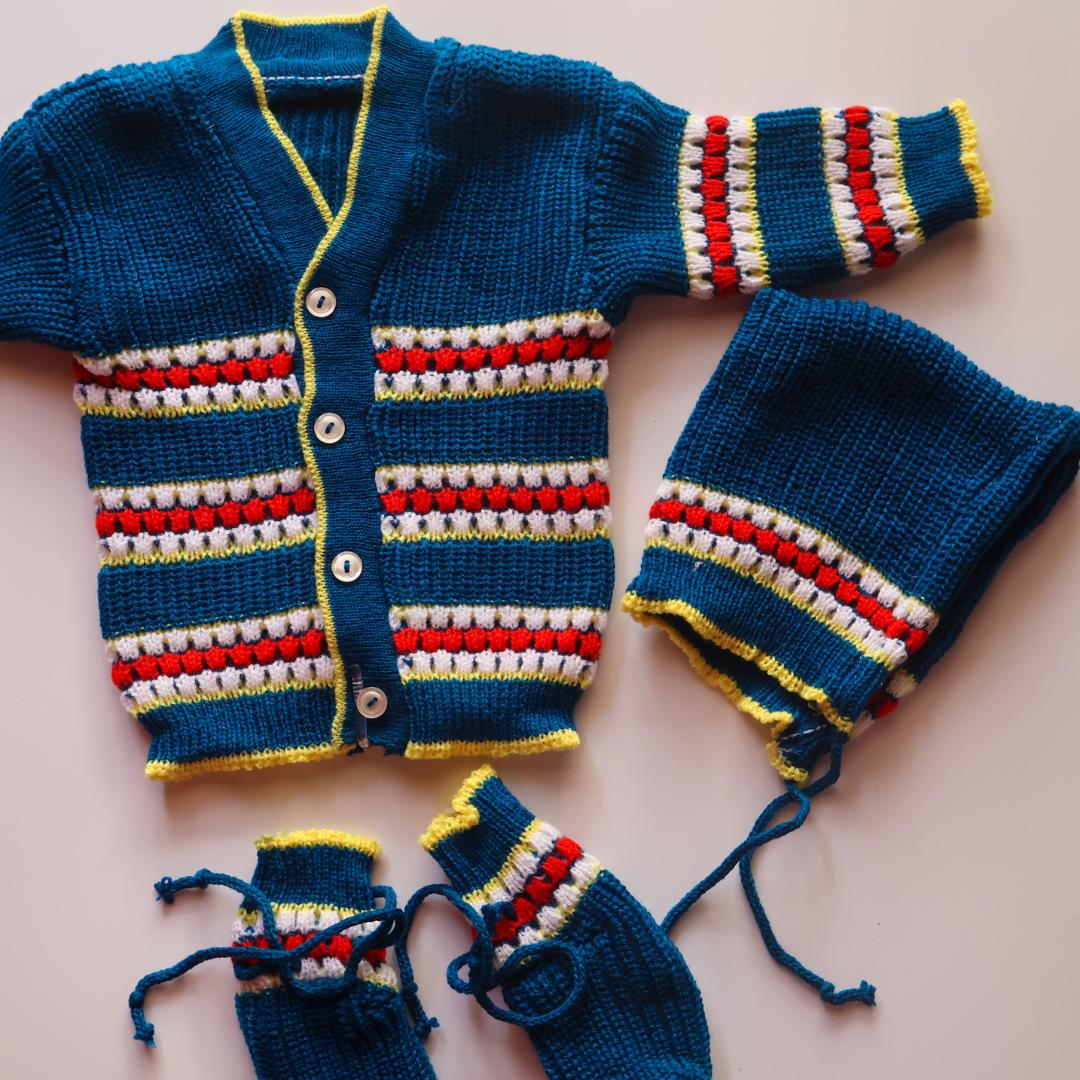 Adore Woollen Set - Blue