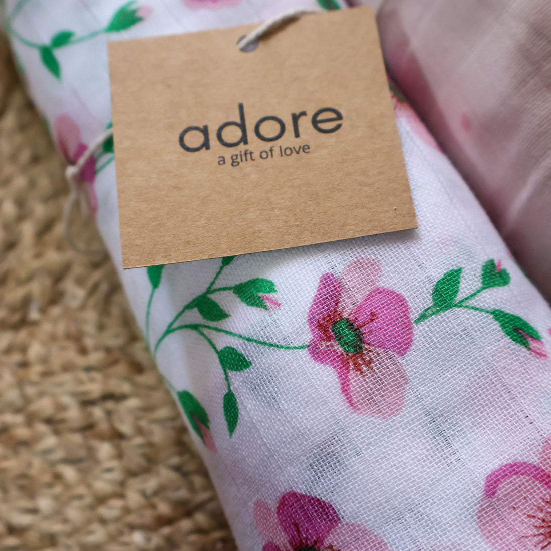 Organic Muslin Cotton Swaddles - Soft & Breathable - Floral Dream