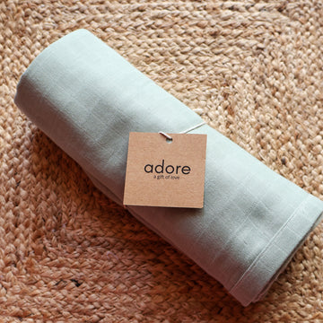 Organic Muslin Cotton Swaddles - Soft & Breathable - Sage Cuddle