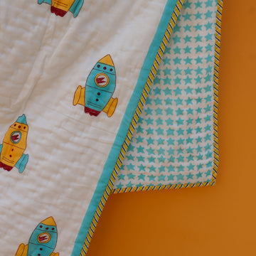 Cosmic Voyage-Quilt for Little Dreamers | 0 to 3Yrs