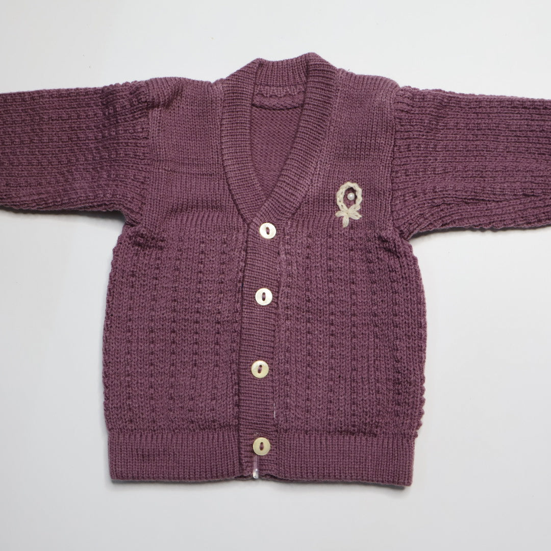 Adore Woollen Set - Dark Purple