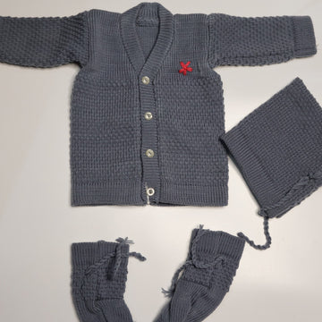 Adore Woollen Set - Blueish Grey