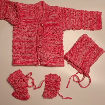 Adore Woollen Set - Light Pink