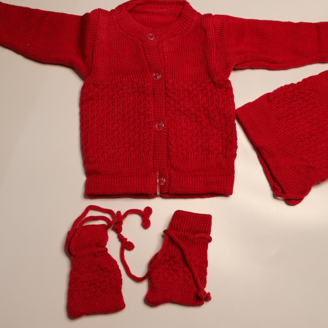 Adore Woollen Set - Red