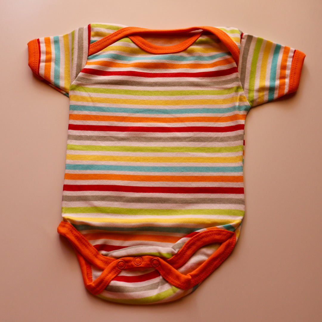 100% Cotton Baby Half Rompers | Pack of 3 | Orange