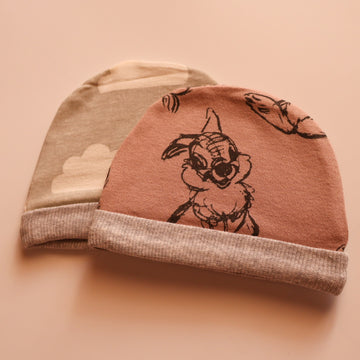 100% Soft Combed Cotton Beanies | Rabbit & Clouds