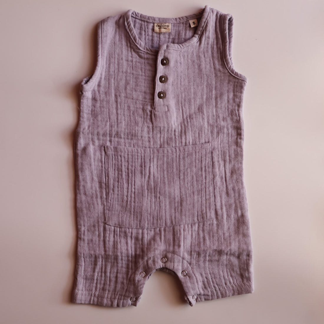 100% Muslin Rompers for Baby | Lilac