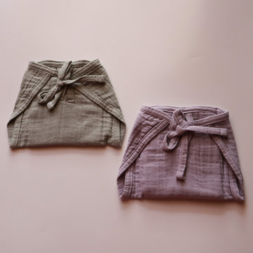 100% Muslin Nappy for Baby | Green & Lilac